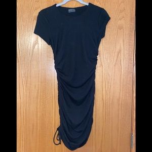 White Fox Ruched Dress